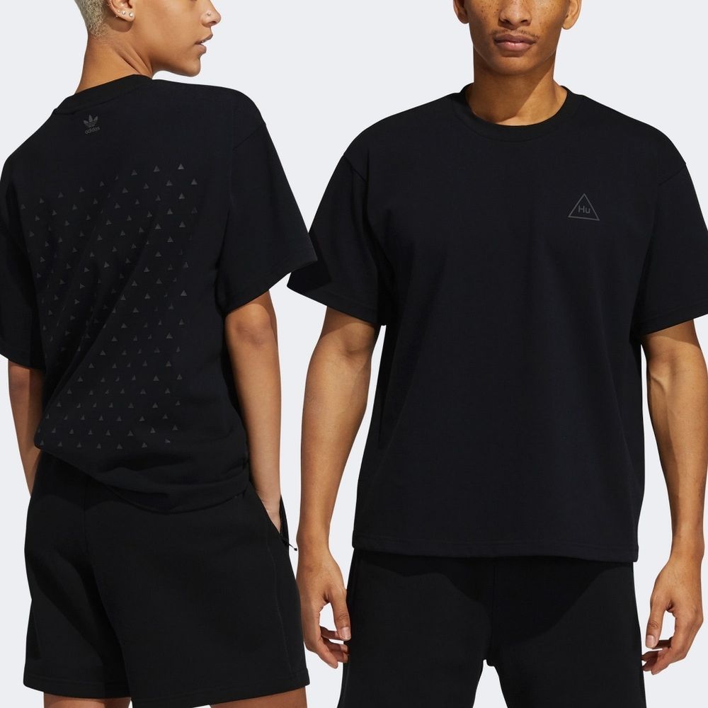 Adidas x Pharell Williams HU short sleeve black unisex tee size XL reflective